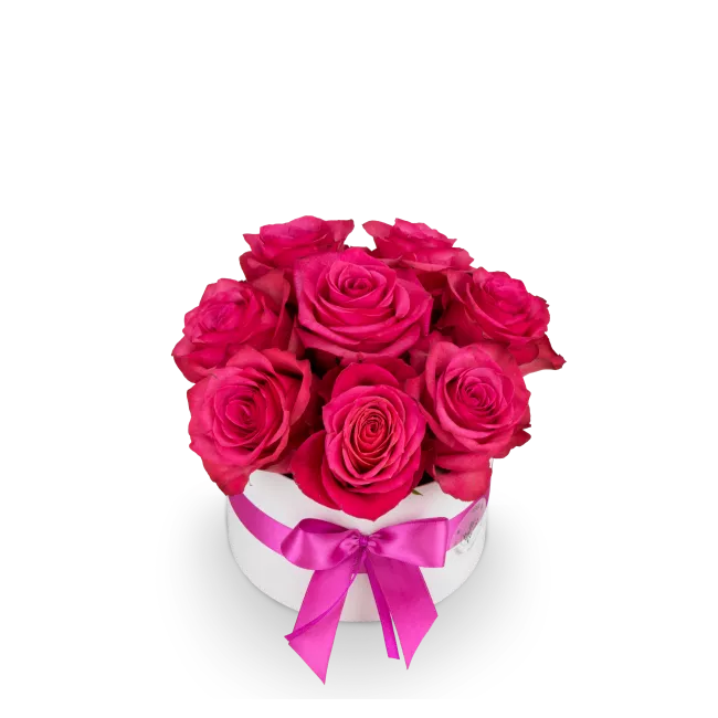 Flower box with roses